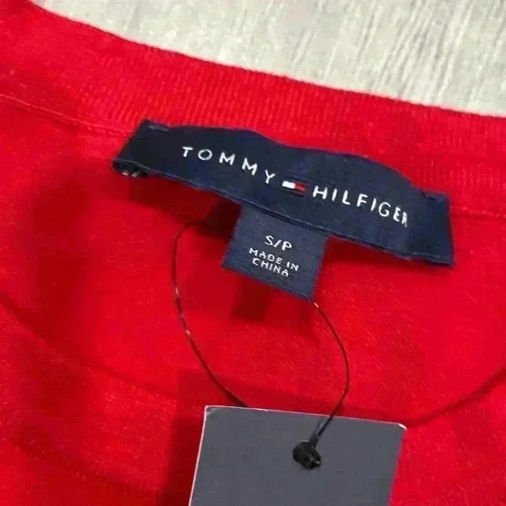 Tommy Hilfiger Crew Neck Halter Top Red Small - Picture 4 of 6
